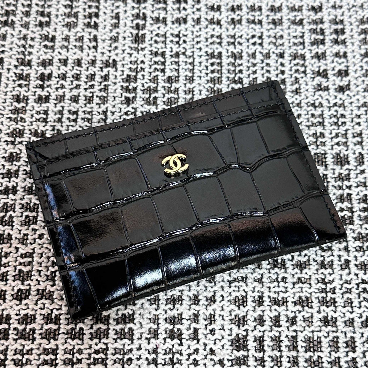 Chanel 2026 Wallet Multicolors Crocodile Embossed Leather