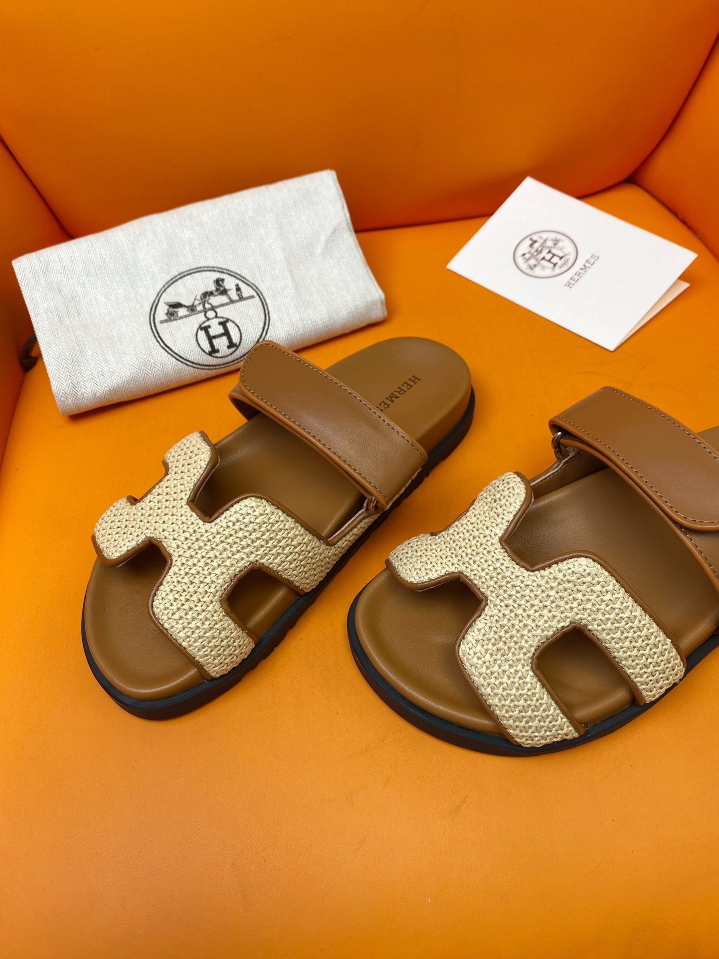 Hermes 2026 Chypre Sandal Canvas Leather 782240