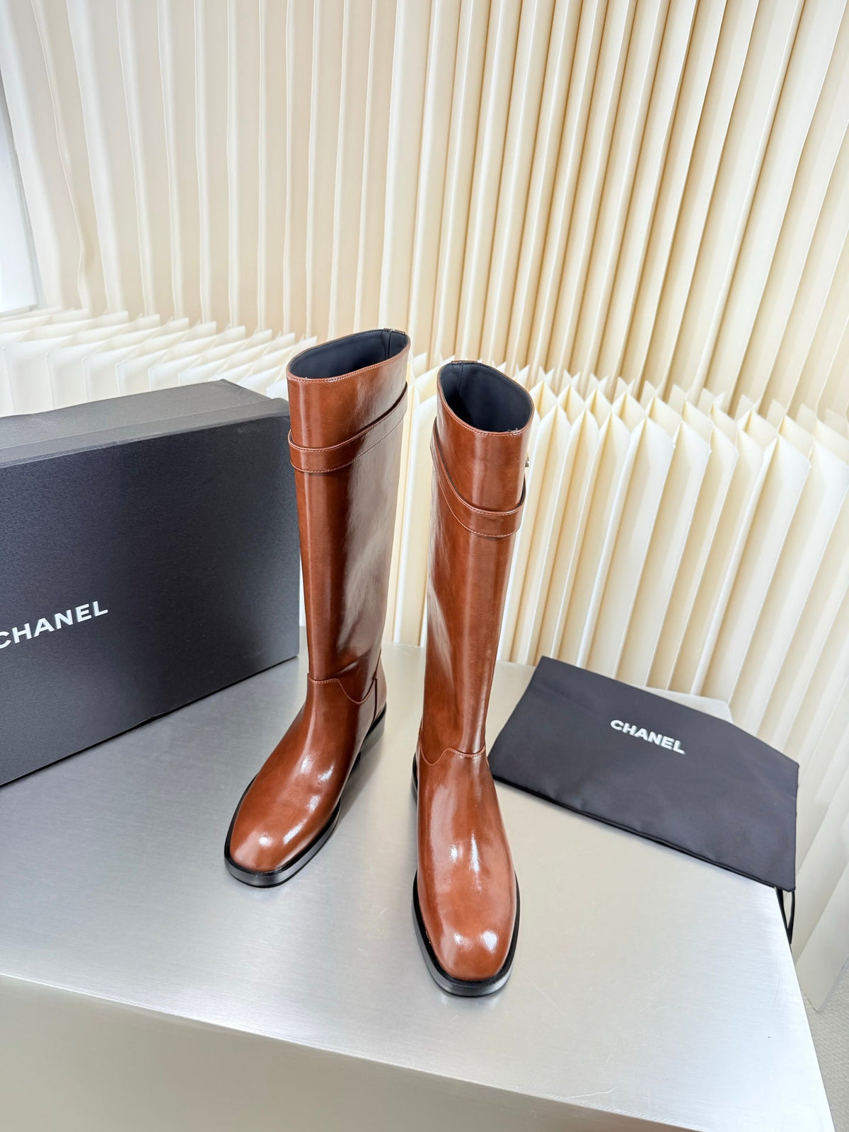 Chanel 2026 Turnlock CC Knee High Boots Leather 123414