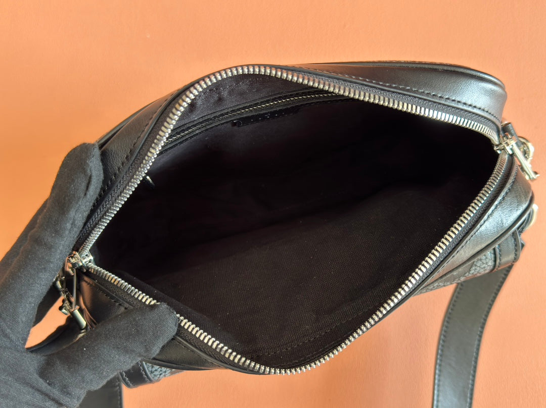 Gucci Waistbag Grey mix Black Leather  248428