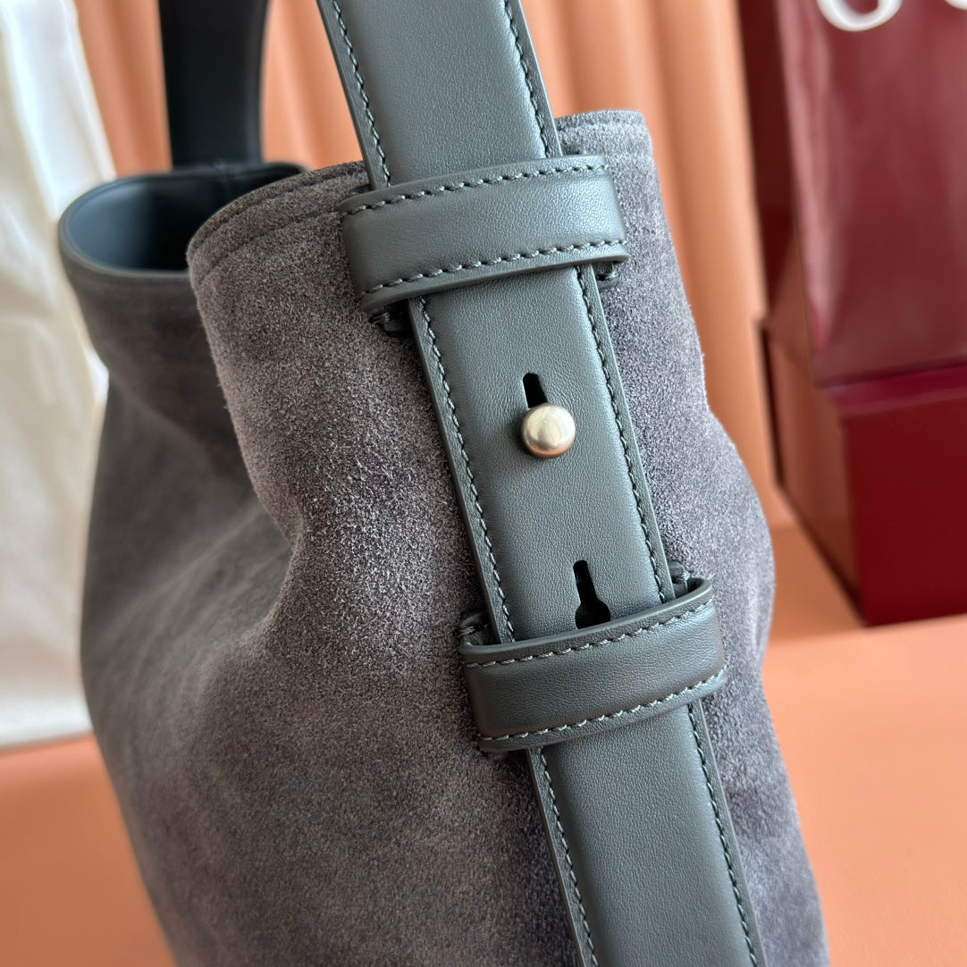 Gucci 2026 Beatrix Bag 35cm Gray Suede 277480