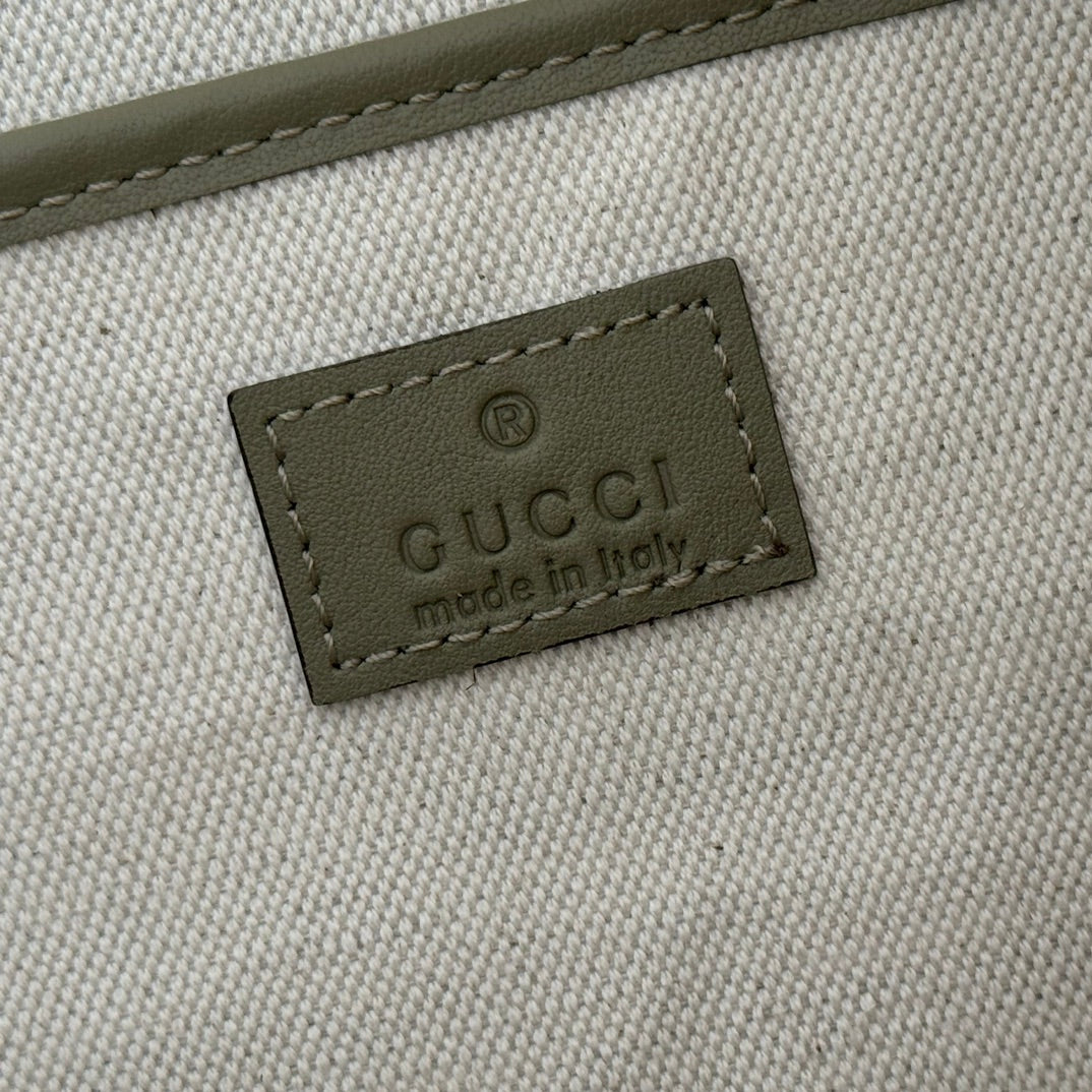 Gucci 2026 Half Horsebit Bag 38cm Green Suede Leather 277351