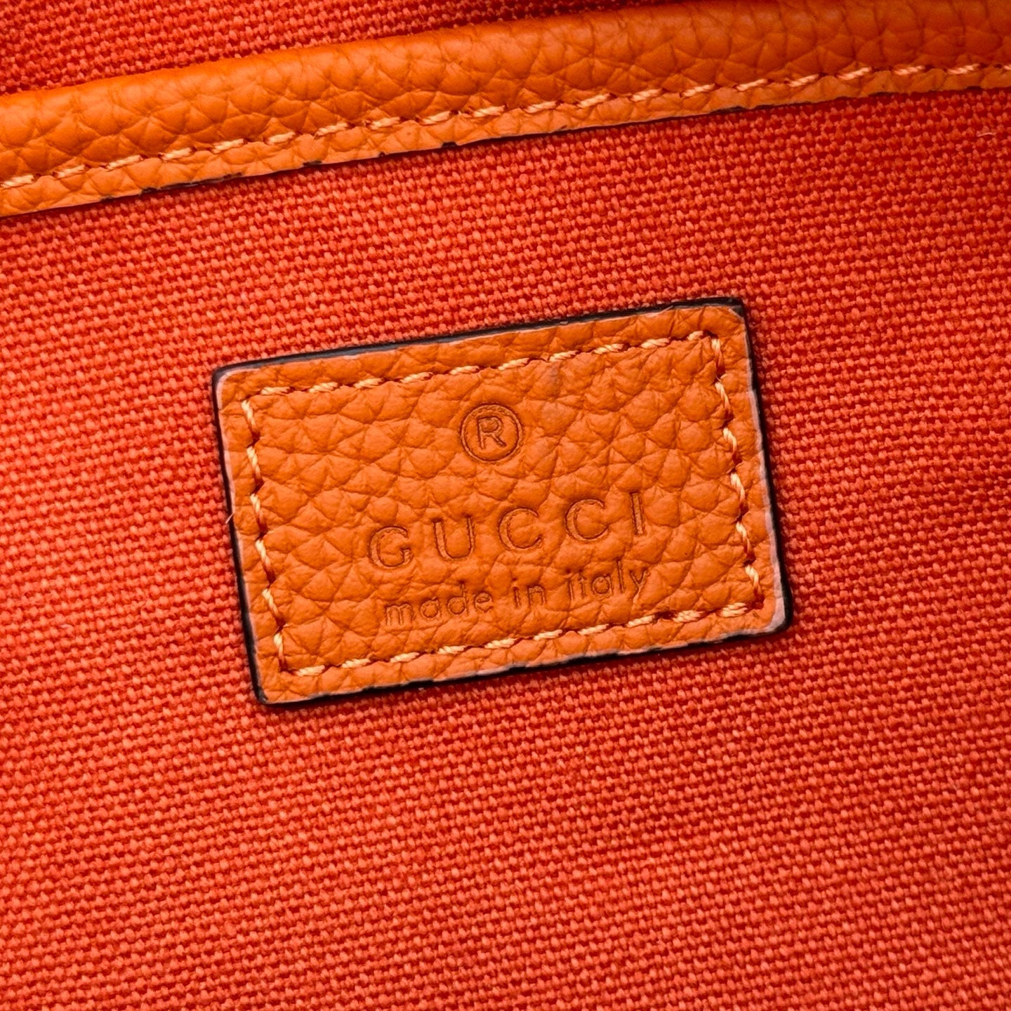 Gucci 2026 Half Horsebit Bag 31.5cm Orange Cowhide 277263