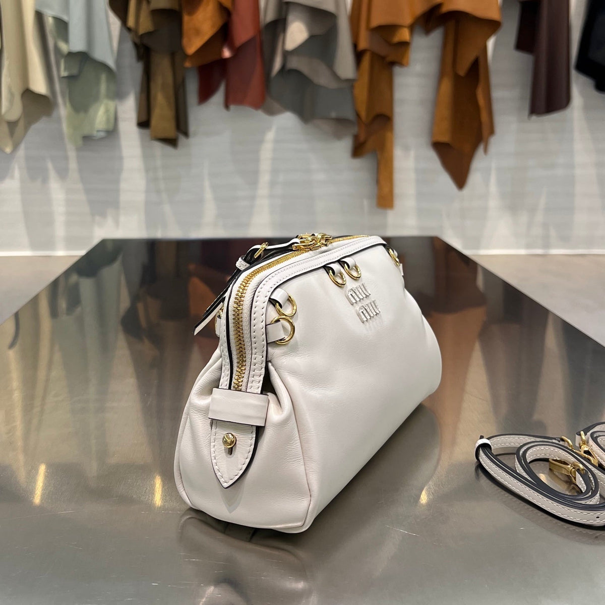 MiuMiu 2026 Caprice Clutch Bag 24cm Leather