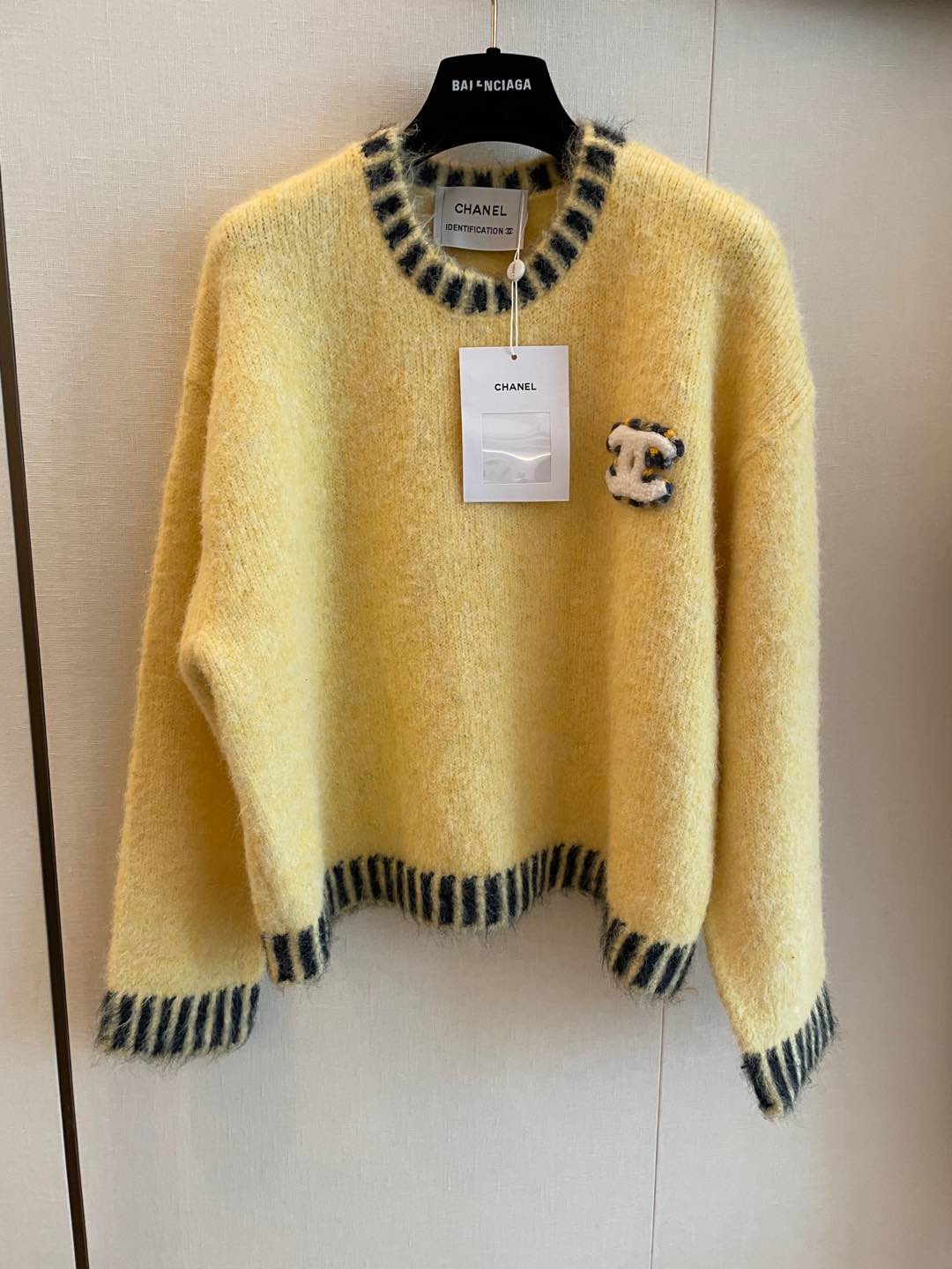 CC Sweater In Yellow Rabbit Wool