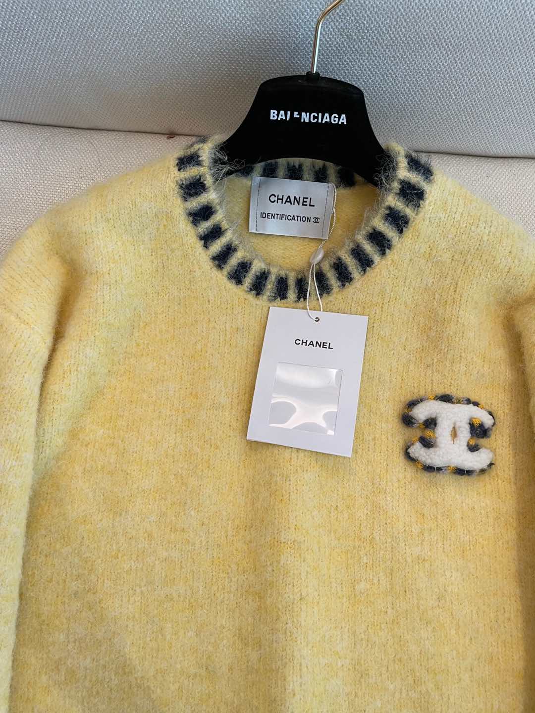CC Sweater In Yellow Rabbit Wool