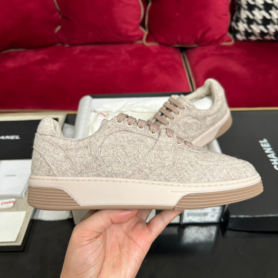CC Sneaker Light Brown Wool