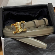 CEL Triomphe Belt 18mm Etoupe Gold Calfskin 187492
