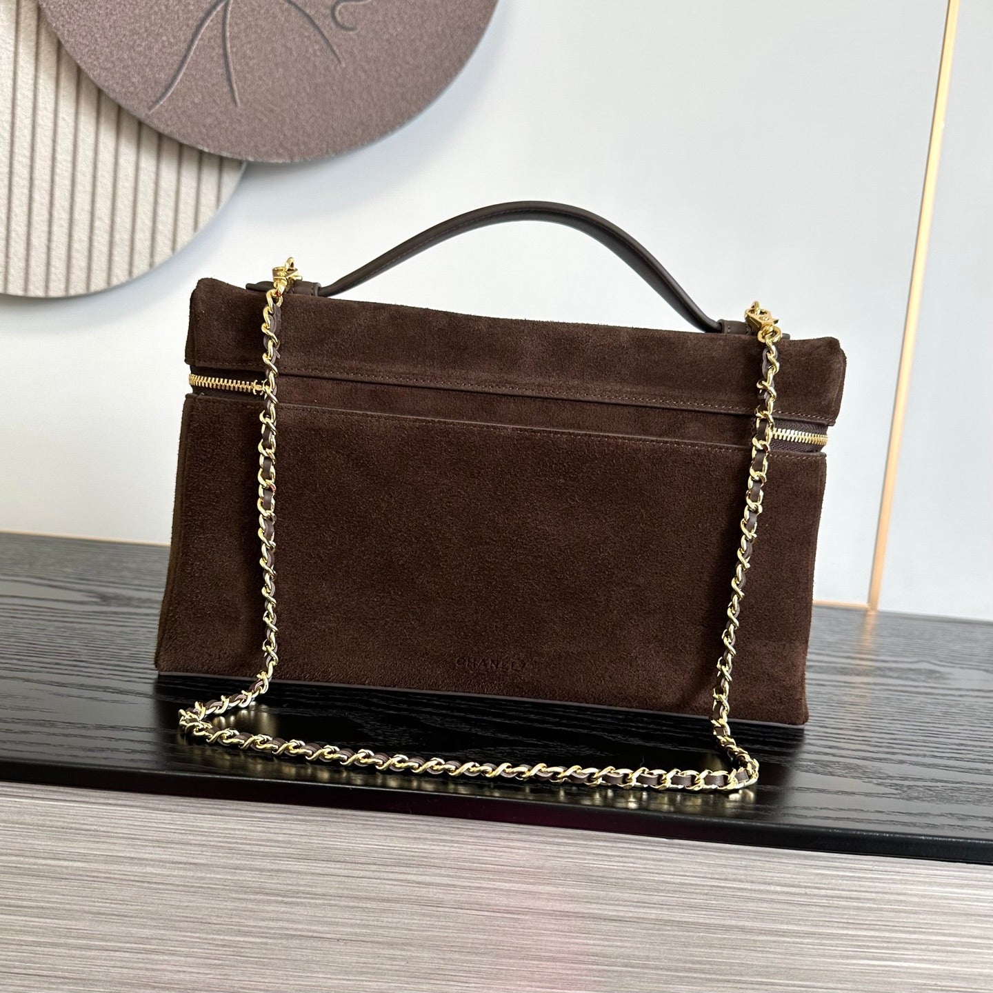 Chanel 2026 Vanity Bag With Chain Suede Leather