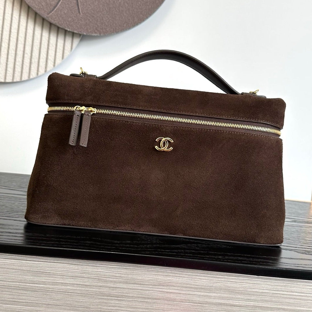 Chanel 2026 Vanity Bag With Chain Suede Leather