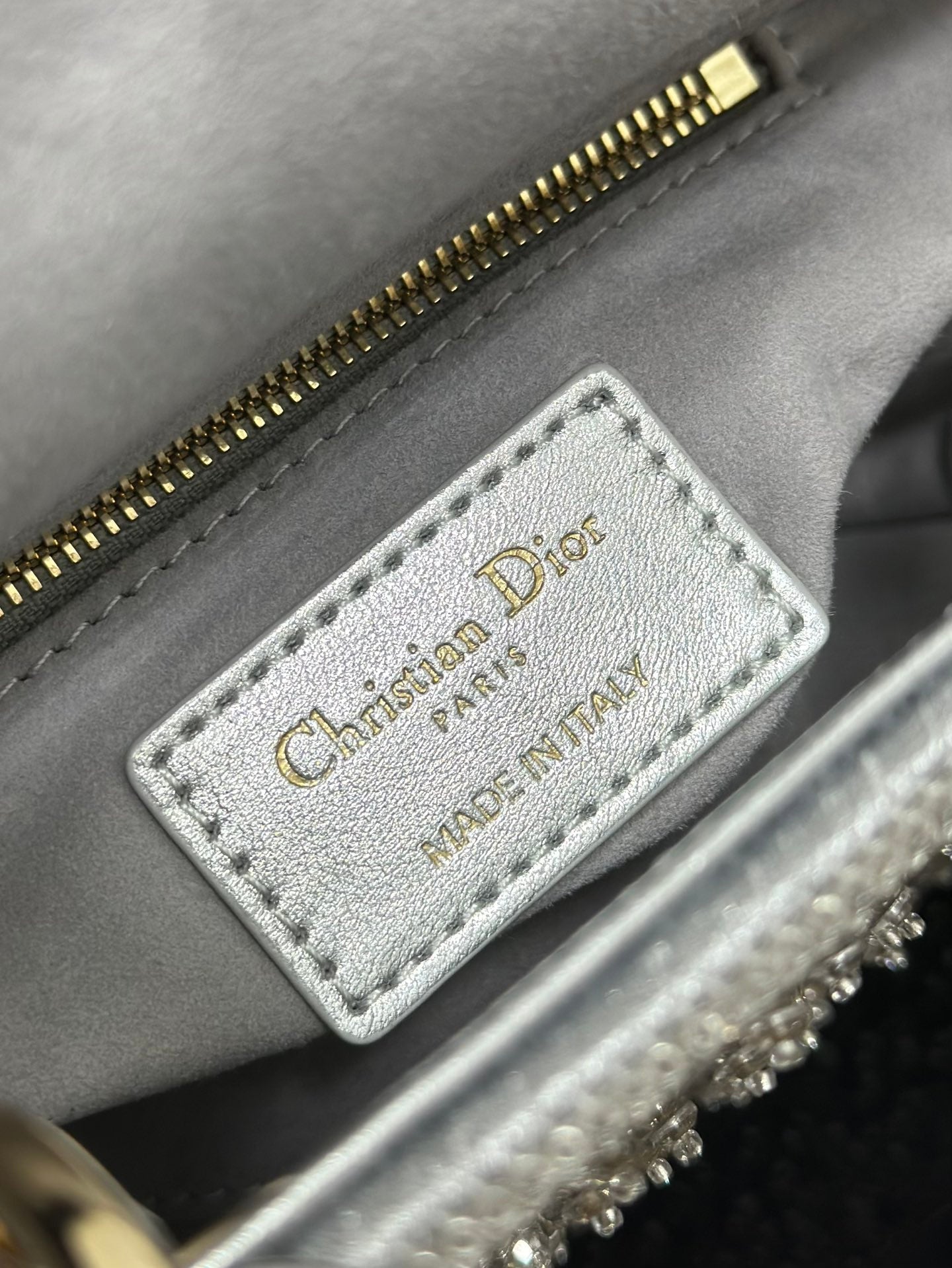 Dior 2026 Embroidered Beaded Bag 17cm Lambskin