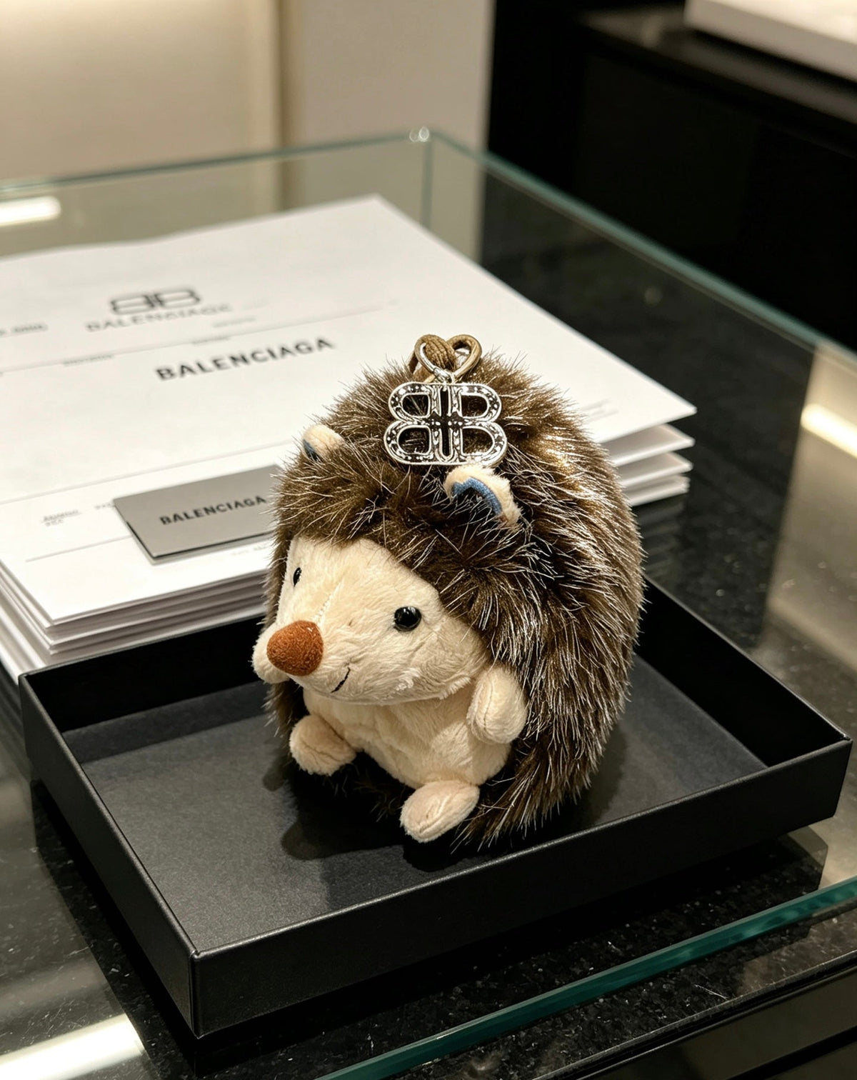 Balenciaga Plush Hedgehog Charm