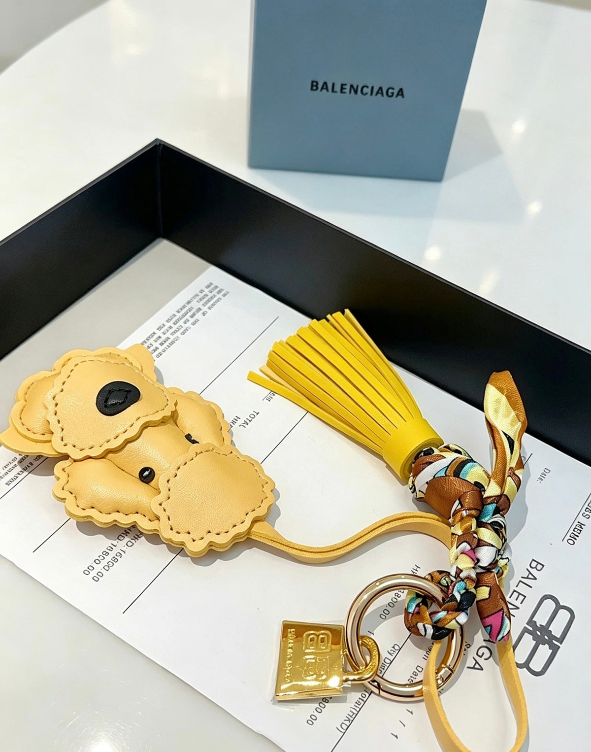 Balenciaga Yellow Leather Poodle-shaped Charm