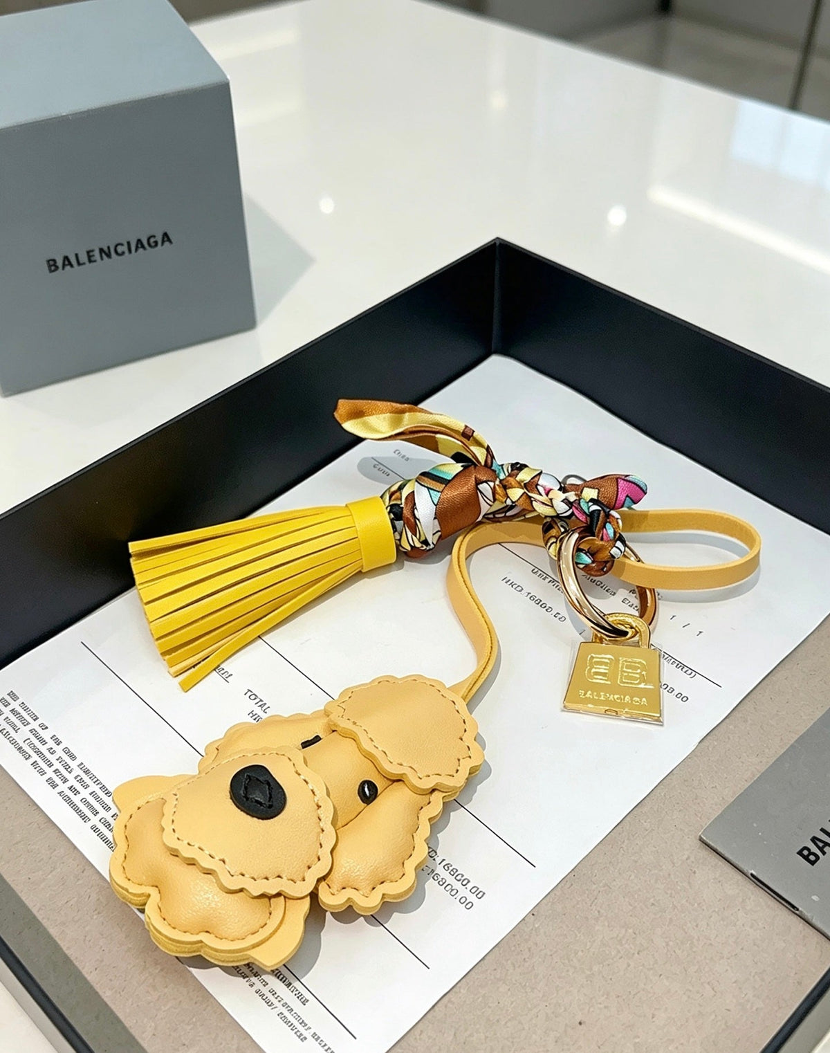 Balenciaga Yellow Leather Poodle-shaped Charm