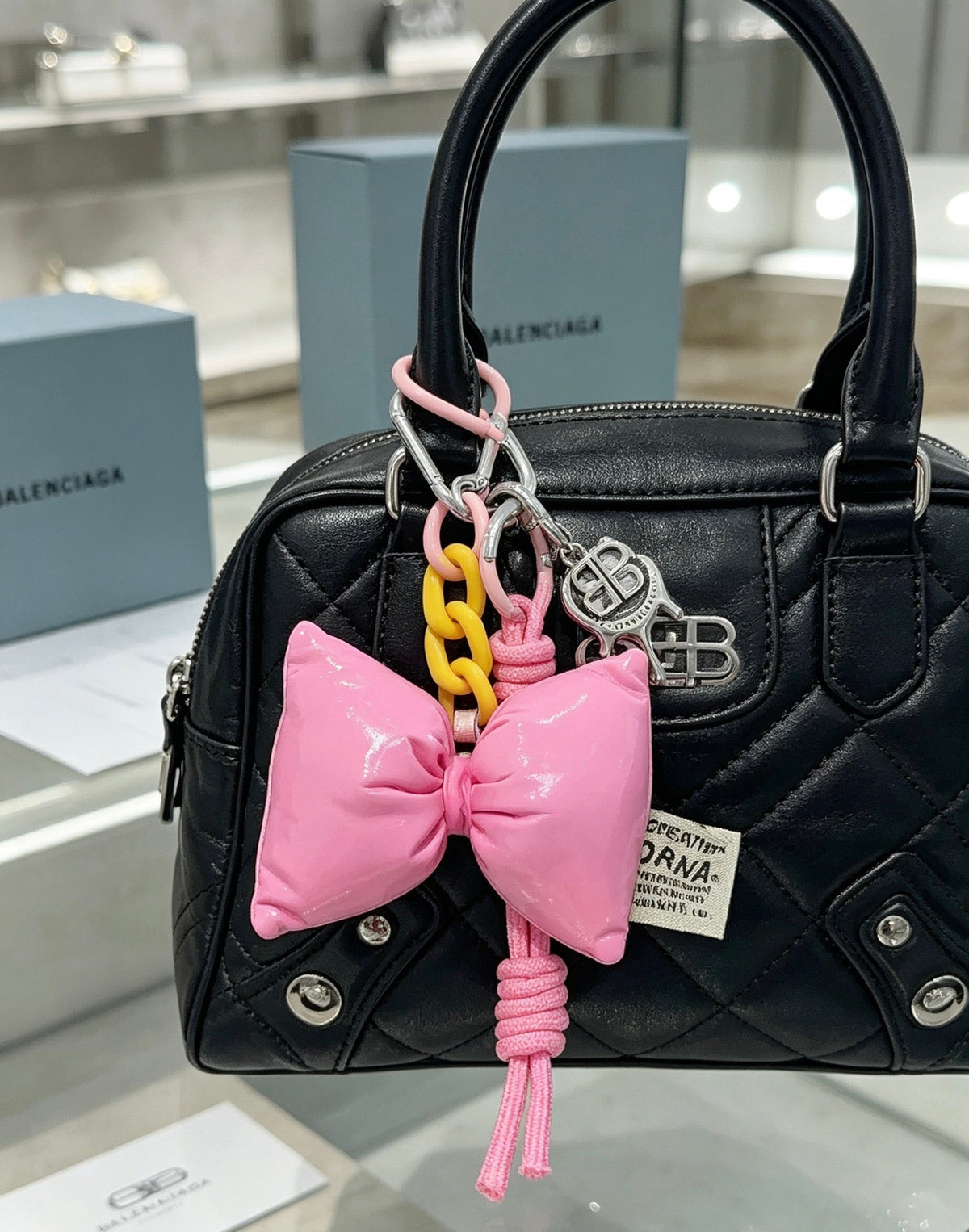 Balenciaga Pink Bow Charm