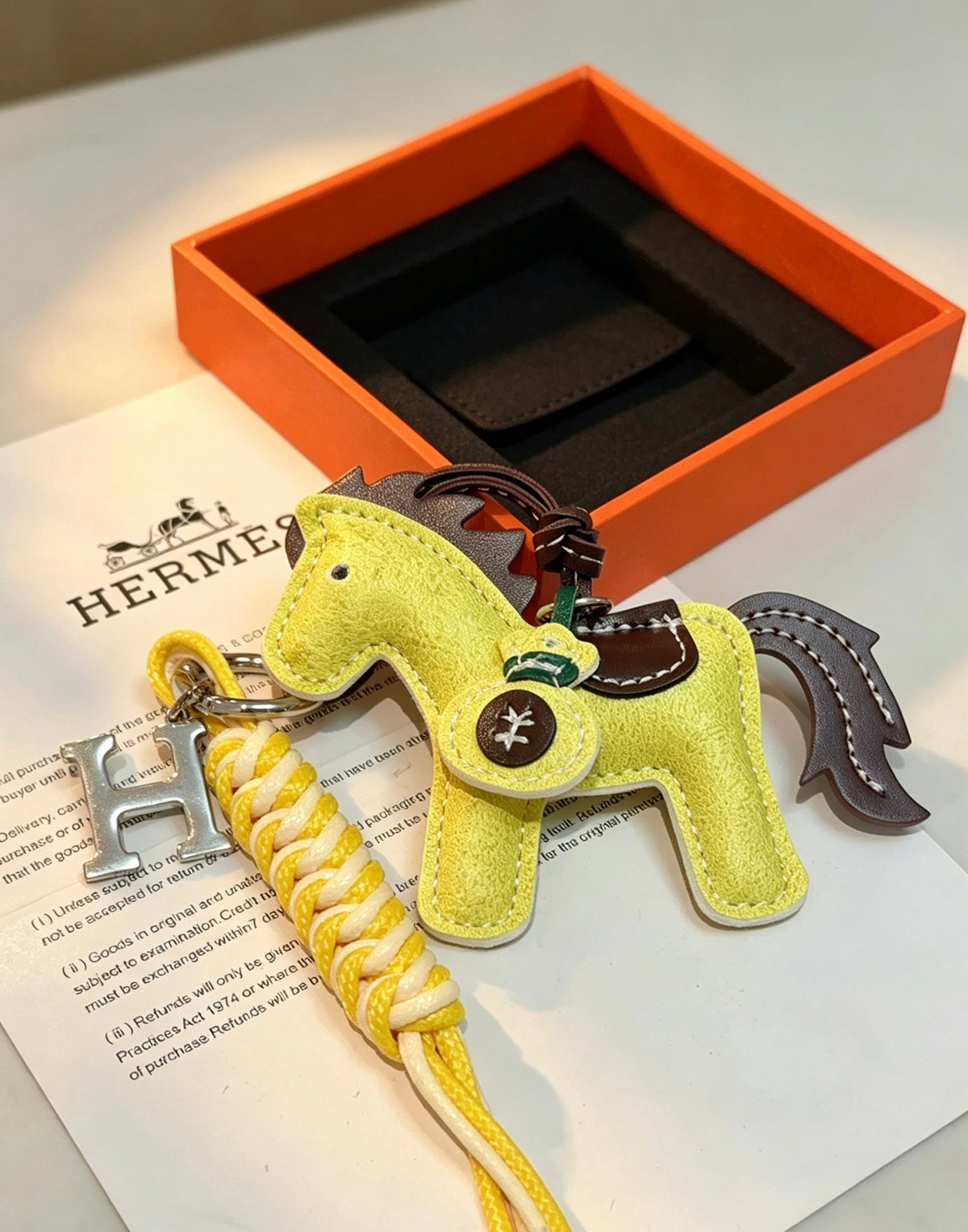 Hermes Yellow Horse Charm