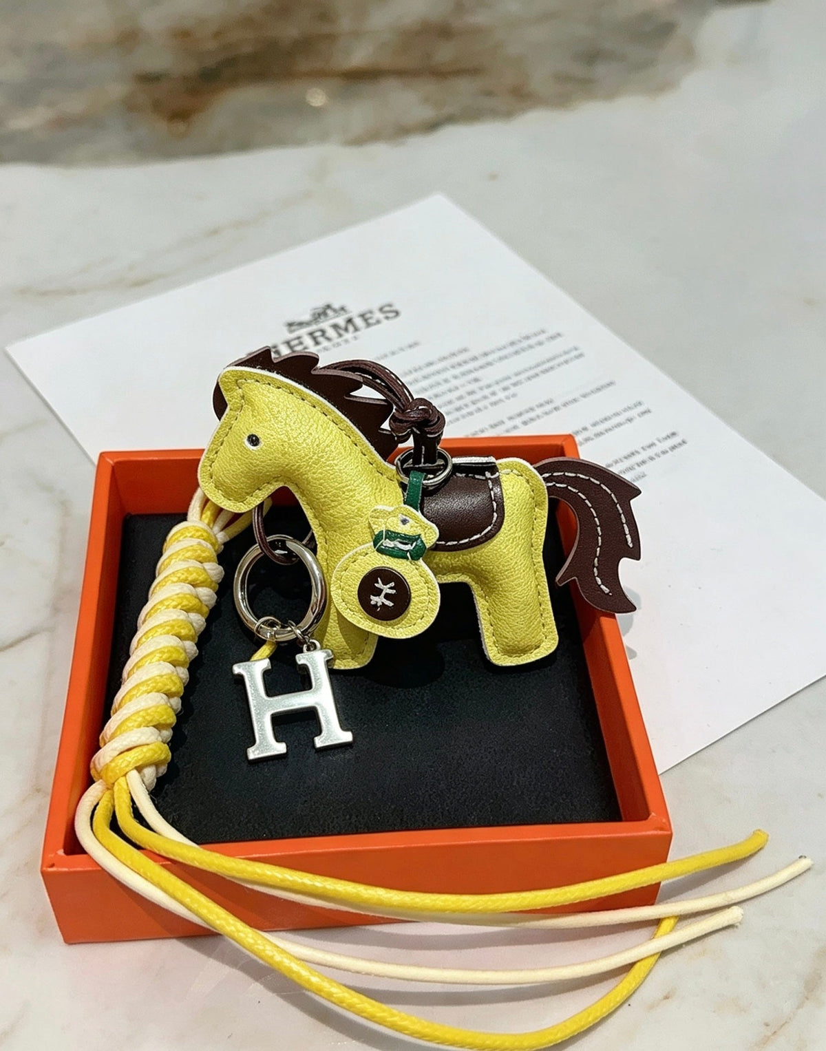 Hermes Yellow Horse Charm