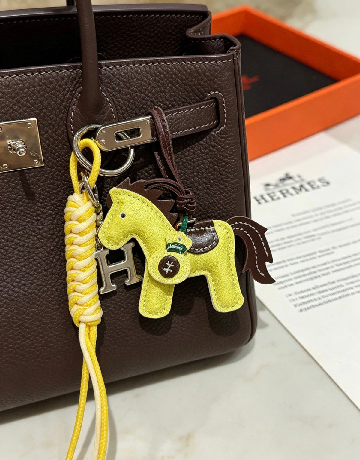 Hermes Yellow Horse Charm