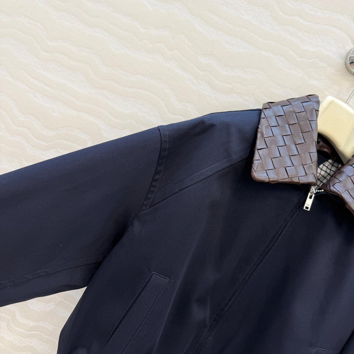 Bottega Veneta 2026 Bomber Jacket Cotton Leather 380138