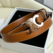 CEL Silver Buckle 18mm Belt Brown Cowhide 179729