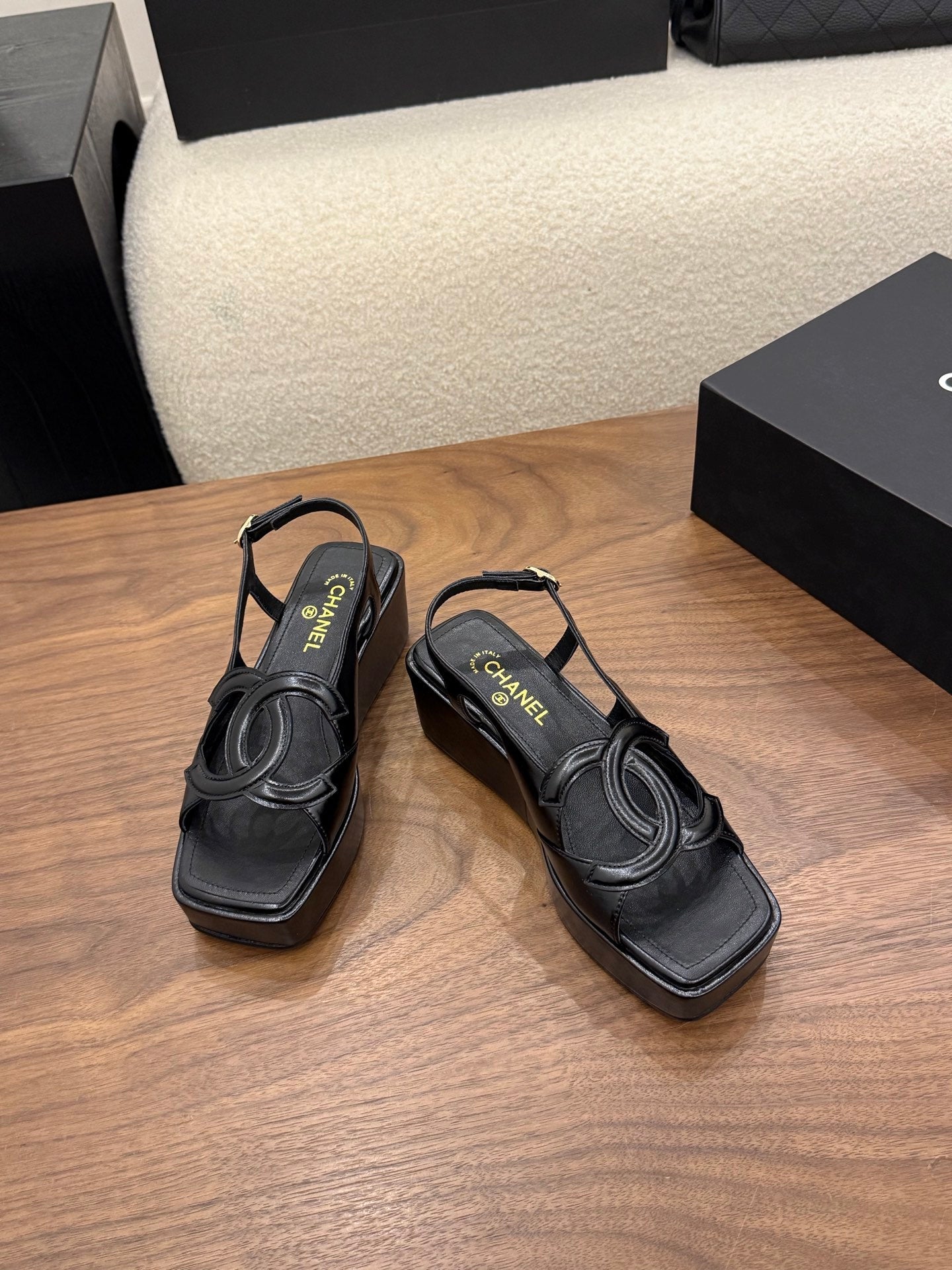 Chanel 2026 Sandal 50mm Suede Sheepskin 948636