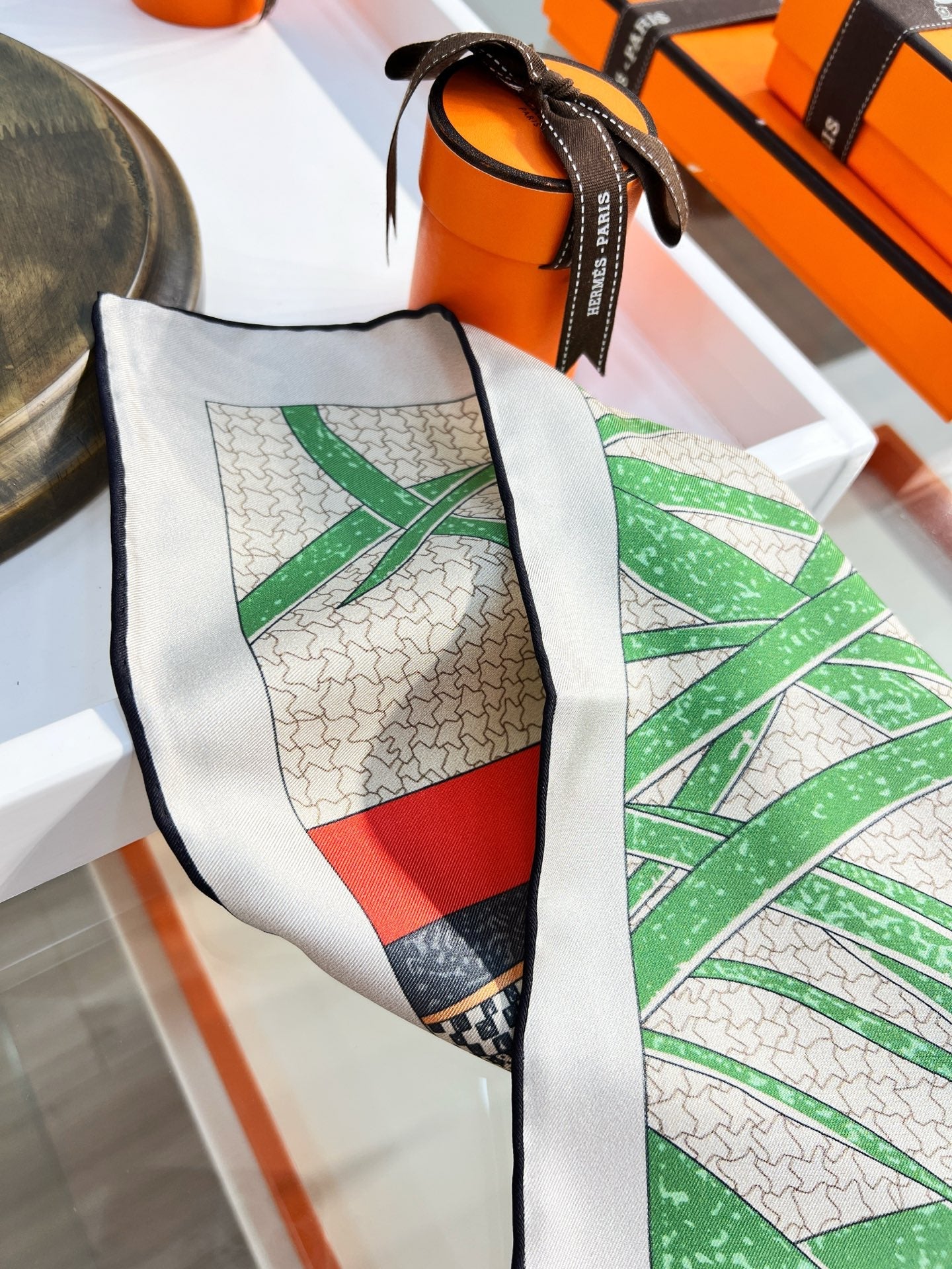 HM 26s Knitting Scarf 90 Red Pink Colorful Mulberry Silk 148045