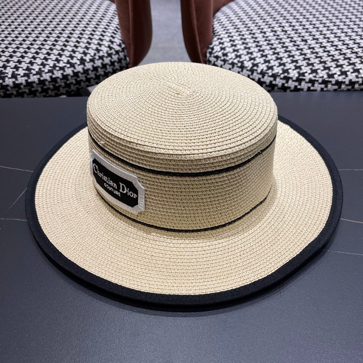 Dior Logo Straw Hat 491785