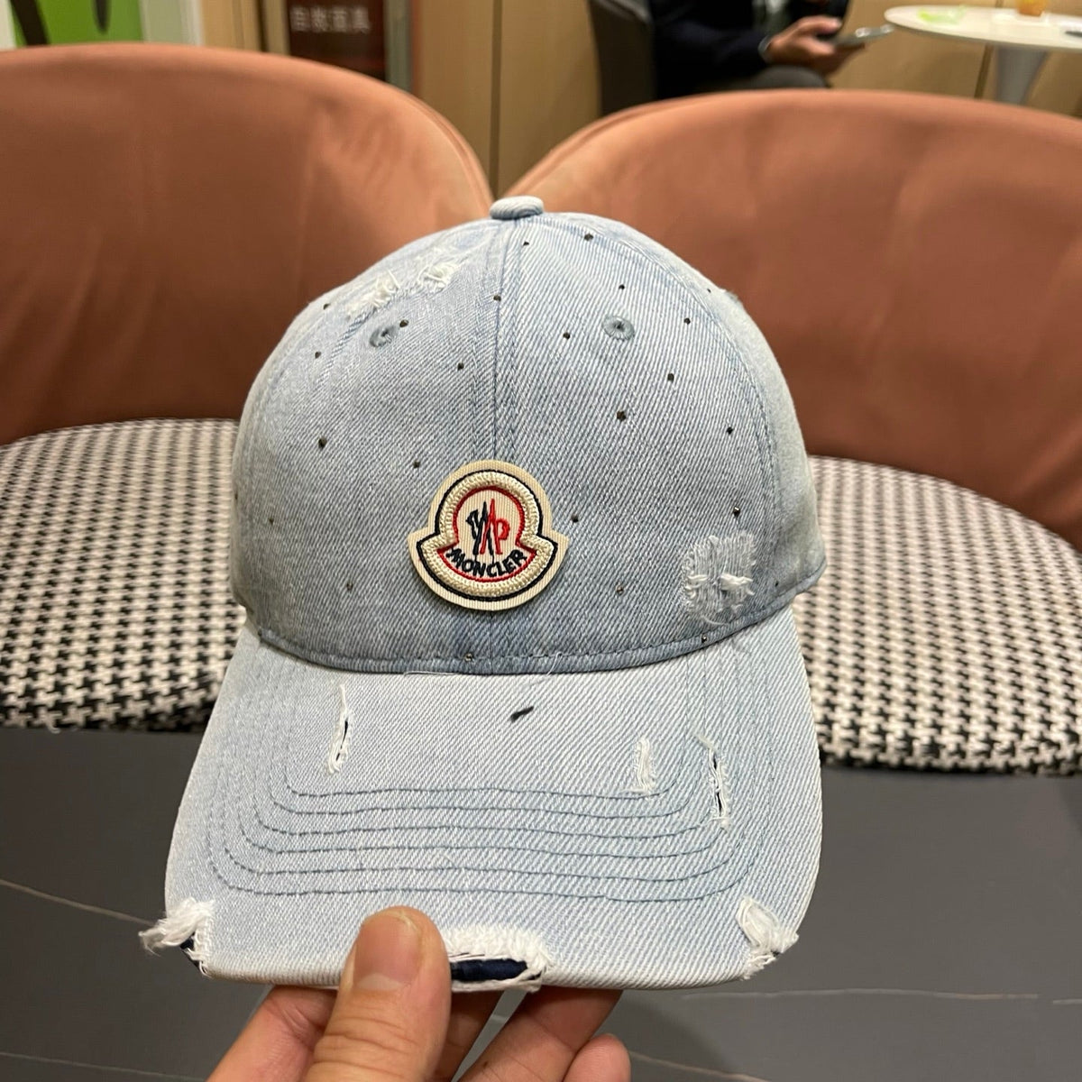 Moncler Denim Baseball Cap Hat 512537