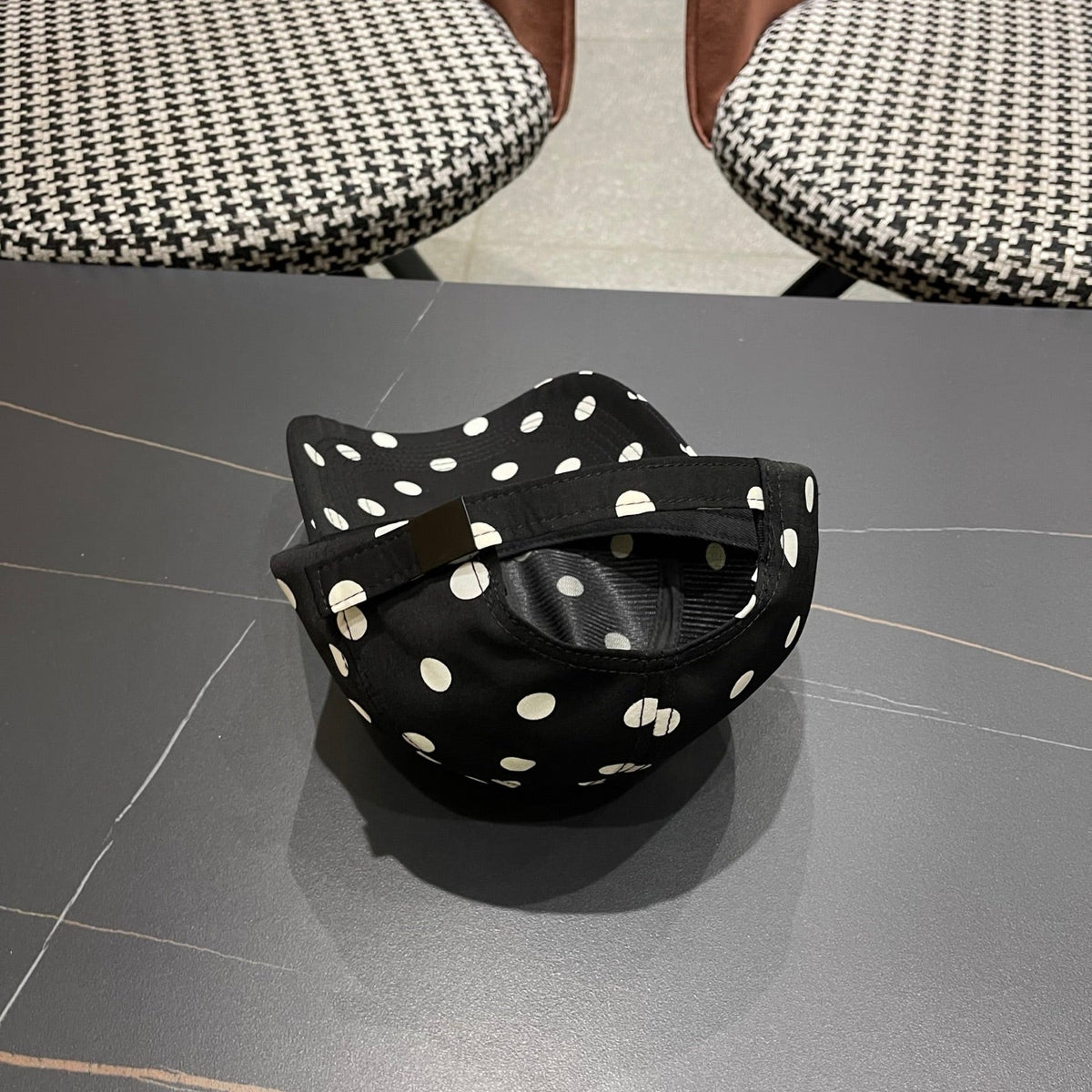 Moncler Cotton Polka Dot Baseball Cap Hat 512509