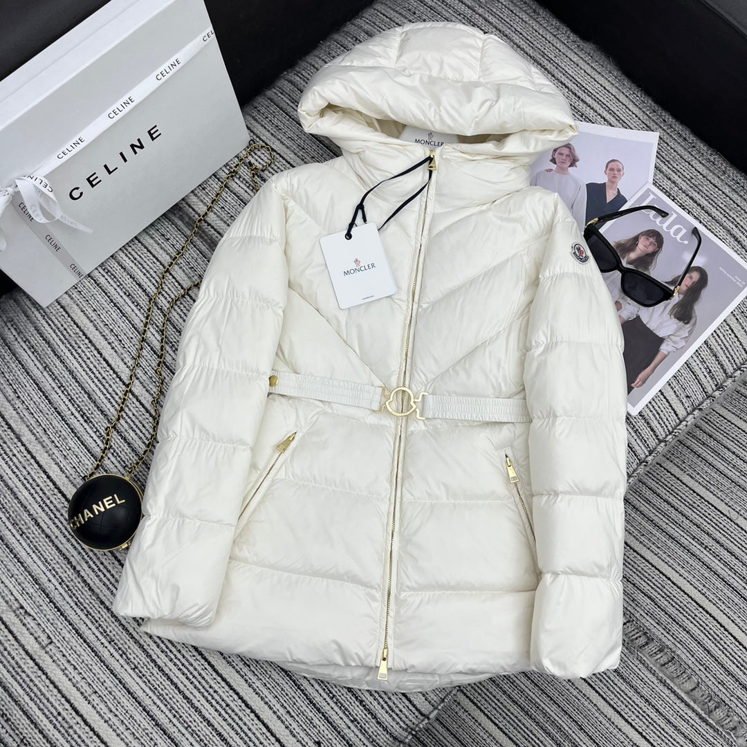 Moncler 2026 Brosse Diagonal-Quilted Hooded Jacket Down Polyester 260817
