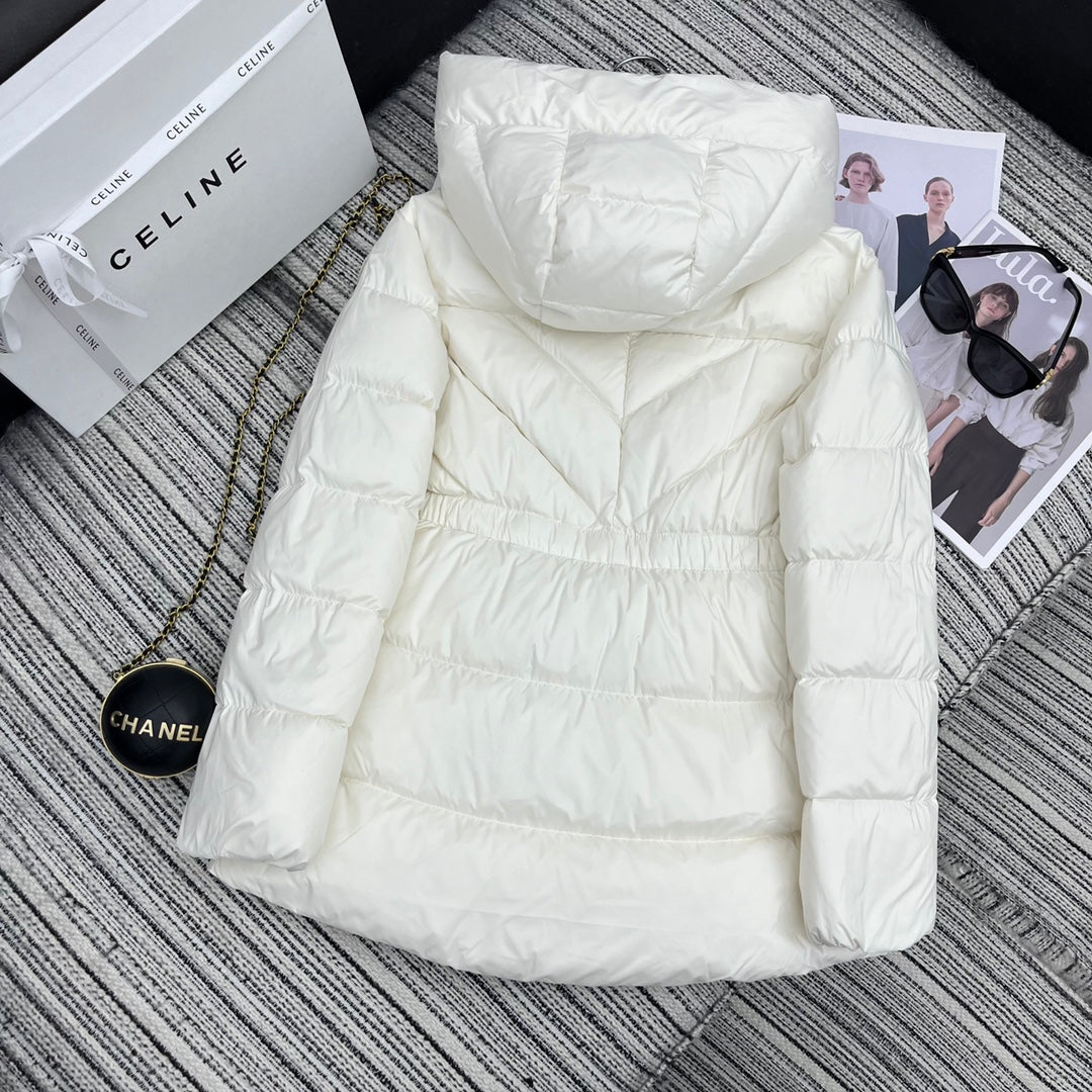 Moncler 2026 Brosse Diagonal-Quilted Hooded Jacket Down Polyester 260817