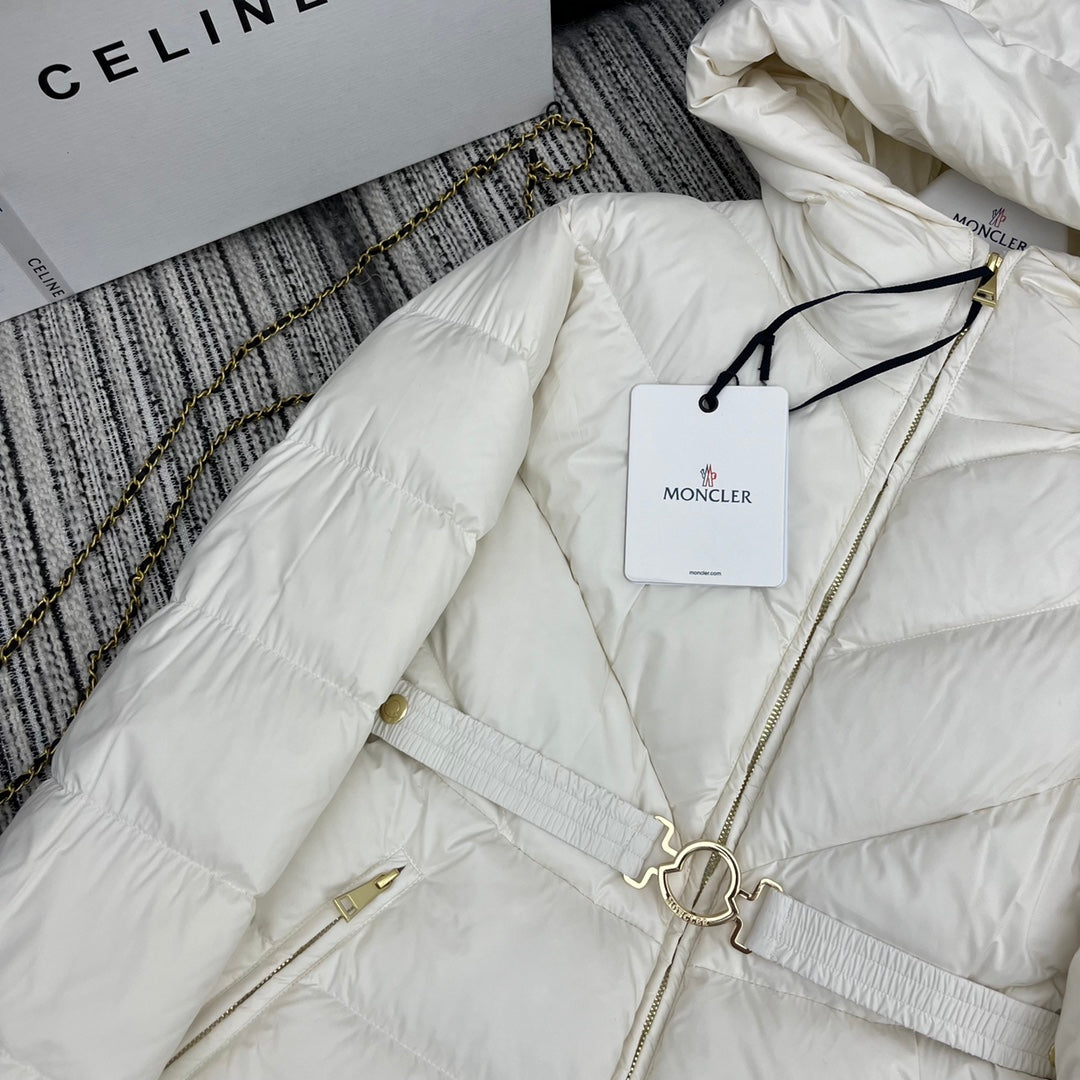 Moncler 2026 Brosse Diagonal-Quilted Hooded Jacket Down Polyester 260817
