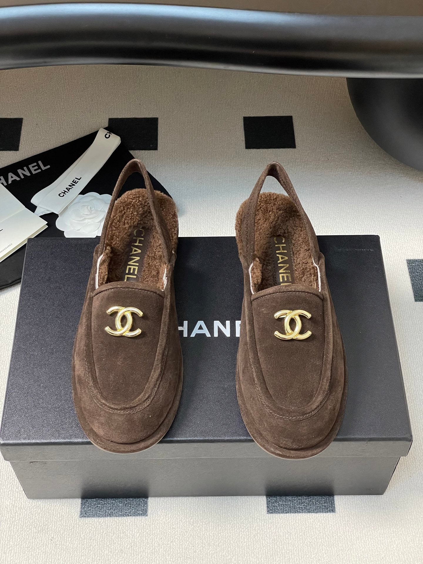 Chanel 2026 Loafer Suede Lambskin Fur 356382