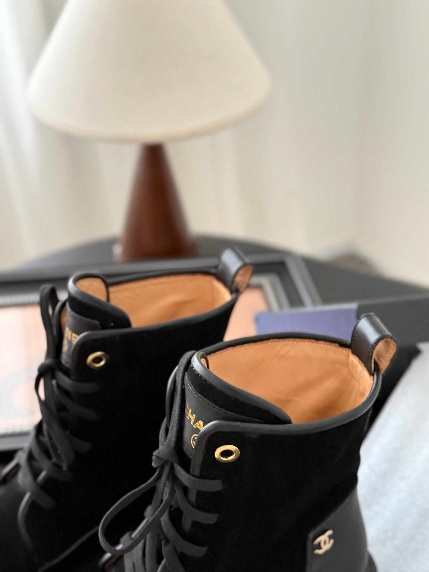 CC 25 ankle boots black suede sheepskin 458767