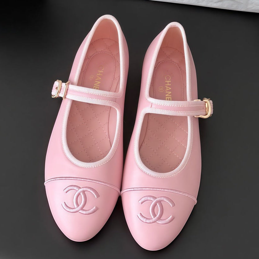 Chanel 2026 Buckle Strap Ballet Flat Leather 127903