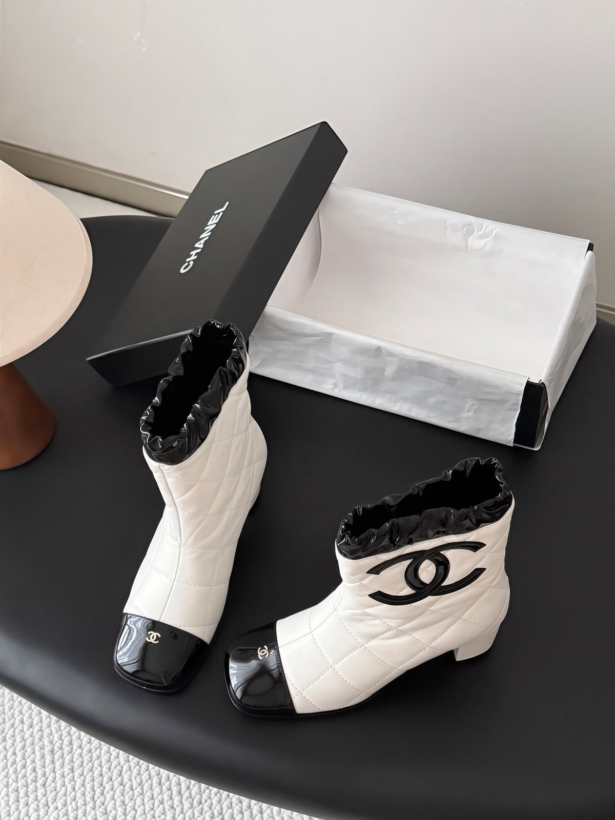 Chanel 2026 Quilted Ankle Boots 60mm Suede Leather 127989
