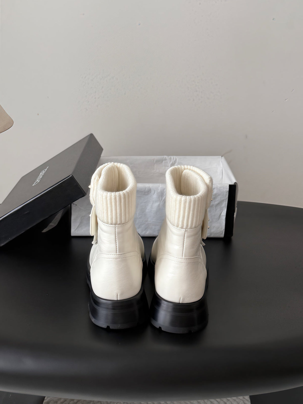 Chanel 2026 CC Logo Ankle Boots Suede Leather 127865