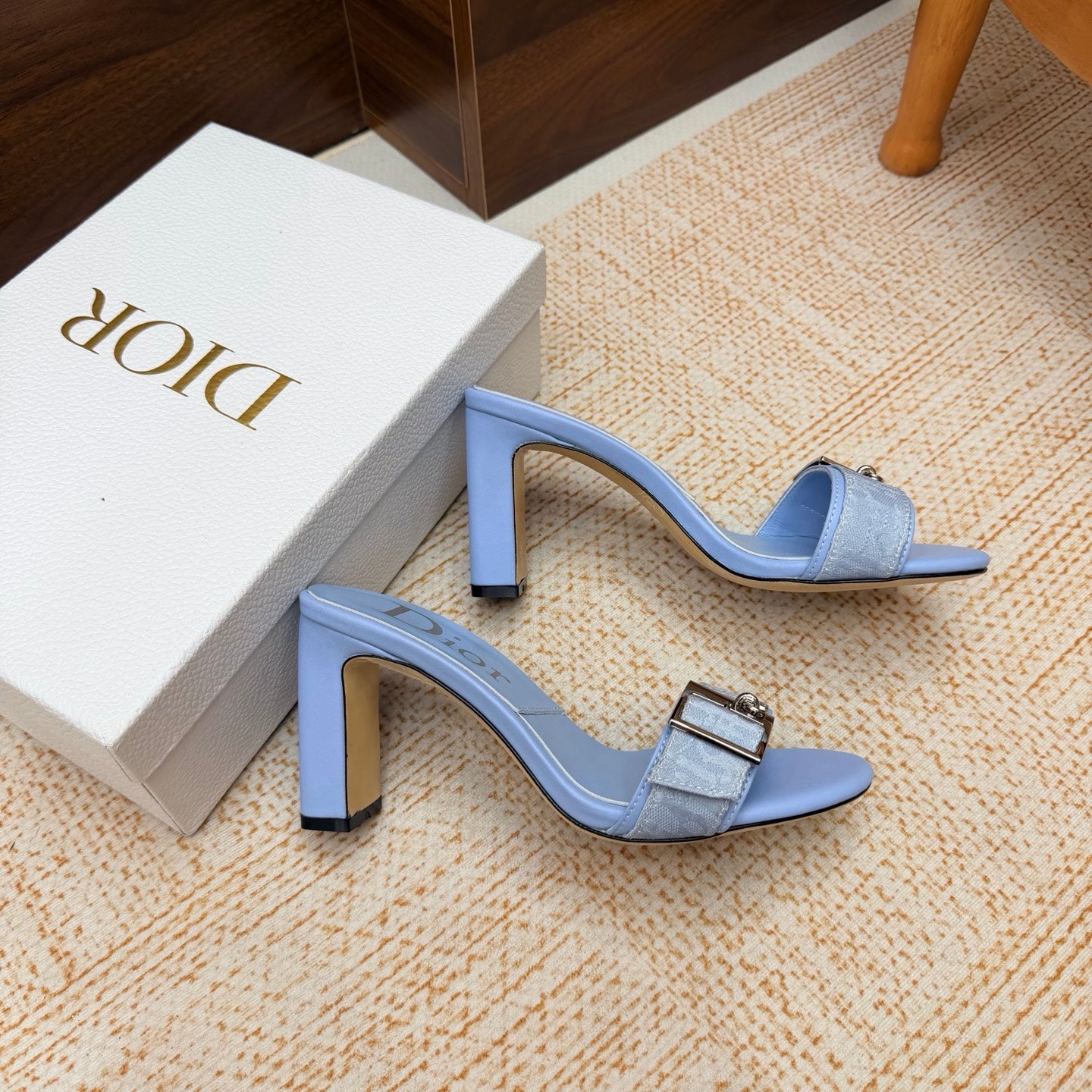 Dior 2026 Avenue Sandals 85mm Cowhide Canvas 973986
