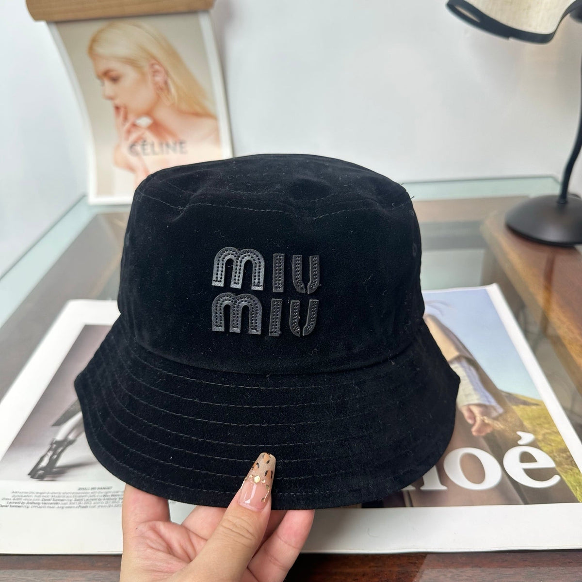 Miumiu Velvet Bucket Hat 497162