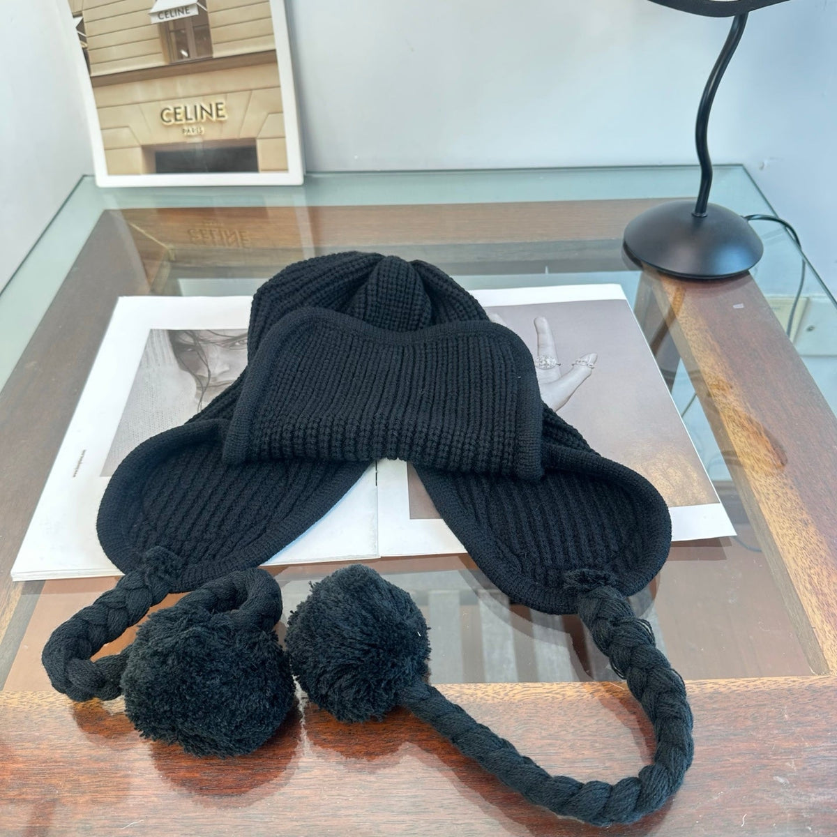 Chanel Cashmere Trapper Hat 512505