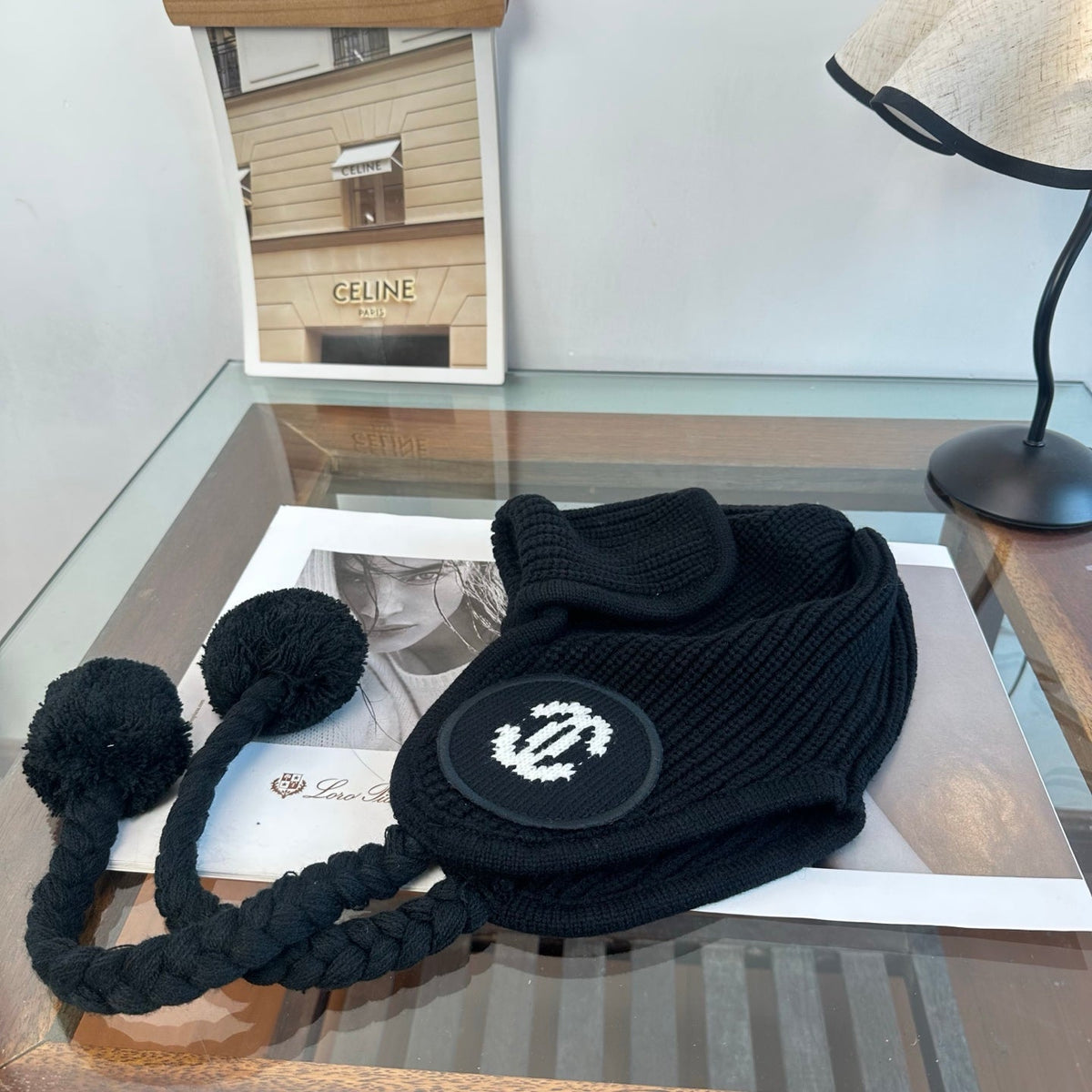 Chanel Cashmere Trapper Hat 512505