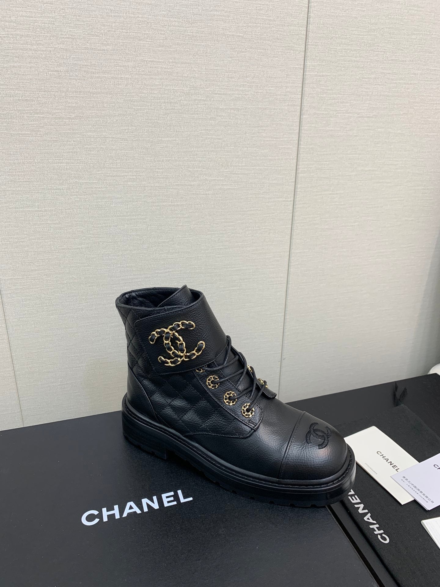CC Ankle Boots Black Cowhide