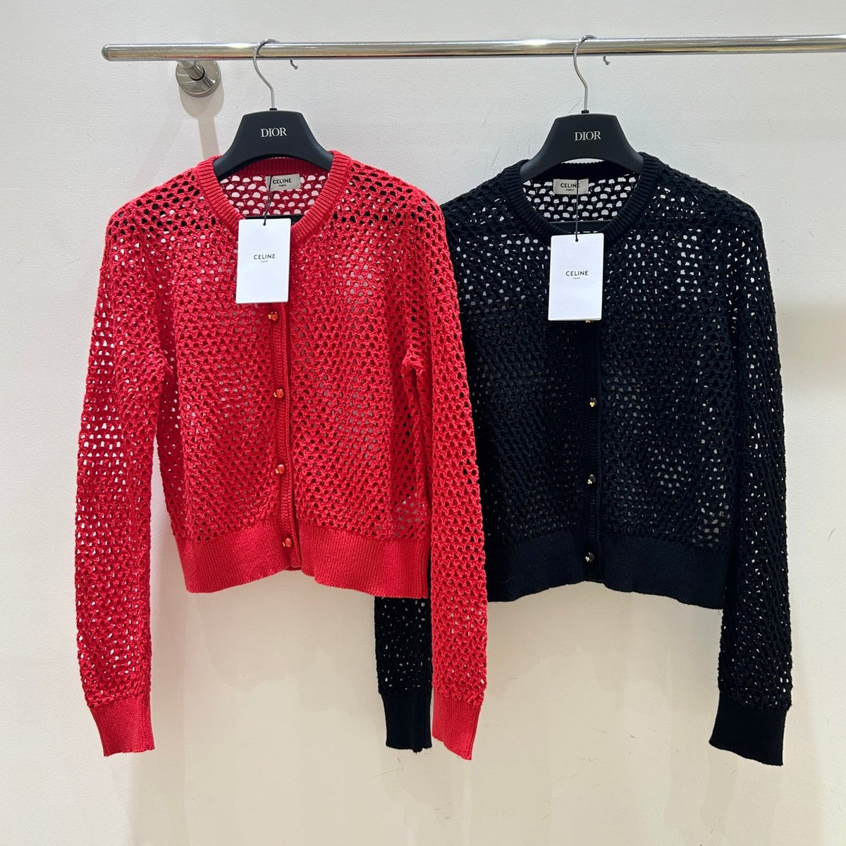 Celine 2026 Crocheted Short Cardigan Wool 407222