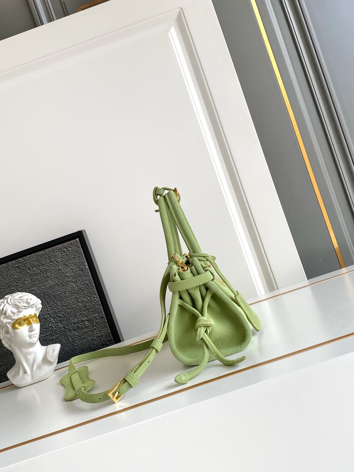 Prada 2026 Bonnie Handbag 24cm Suede