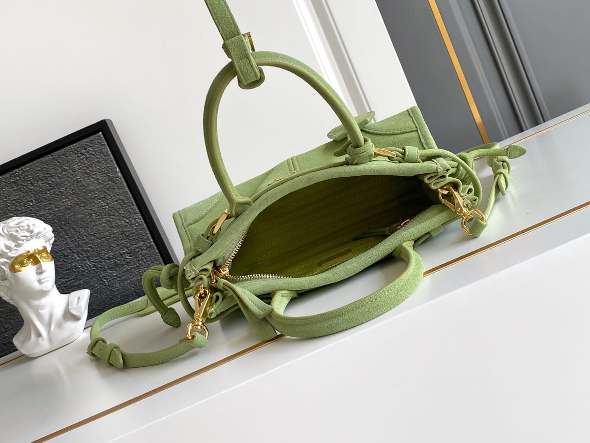 Prada 2026 Bonnie Handbag 24cm Suede