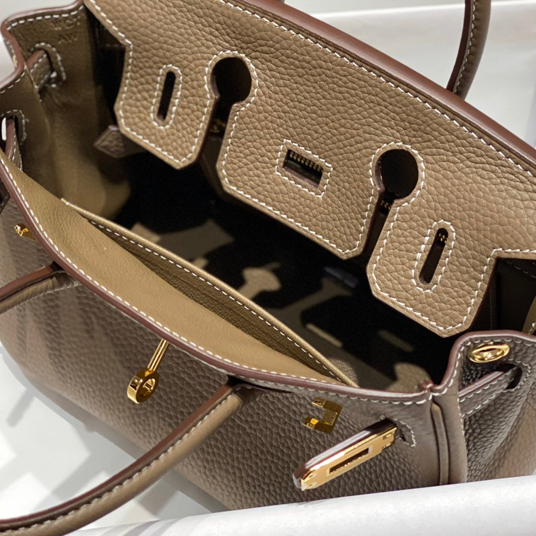 HM Birkin 20cm Etoupe Togo Leather Gold Hardware
