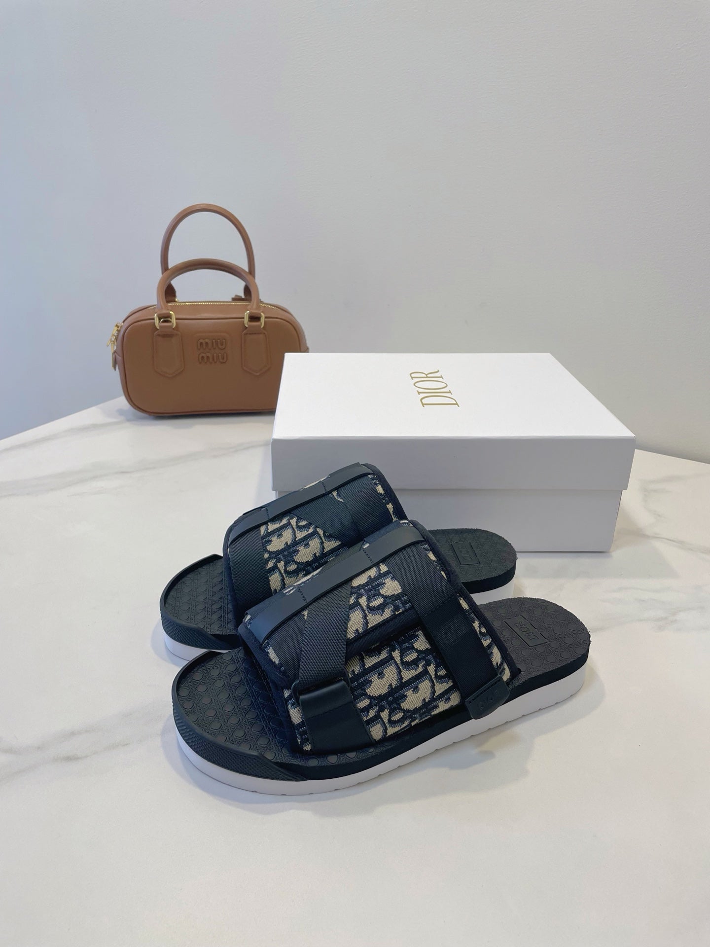 Dior 2026 Embroidered Sandals 30mm Fabric Rubber 890803