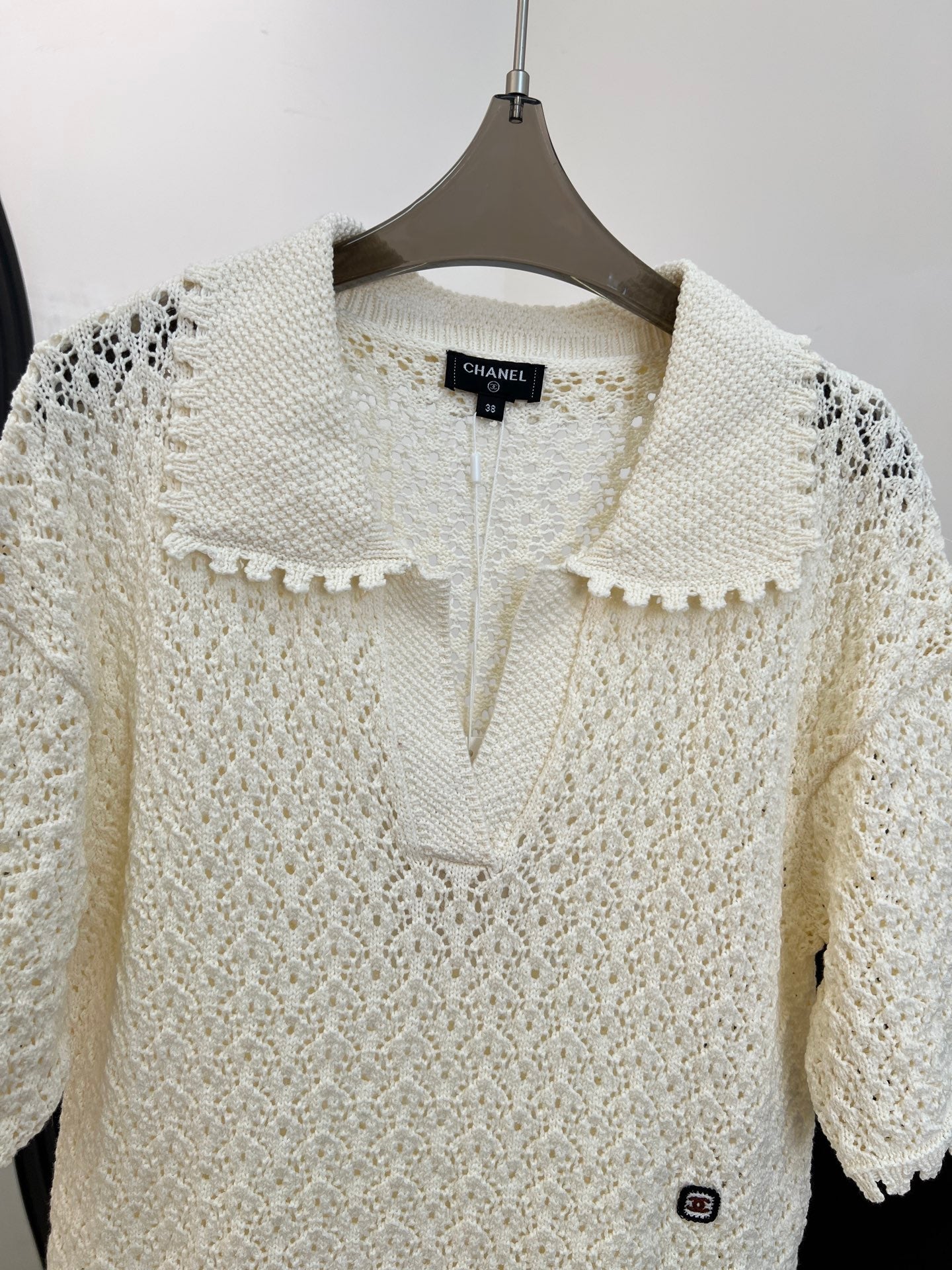 Chanel 2026 Knit Sweater Cream Cotton 637494