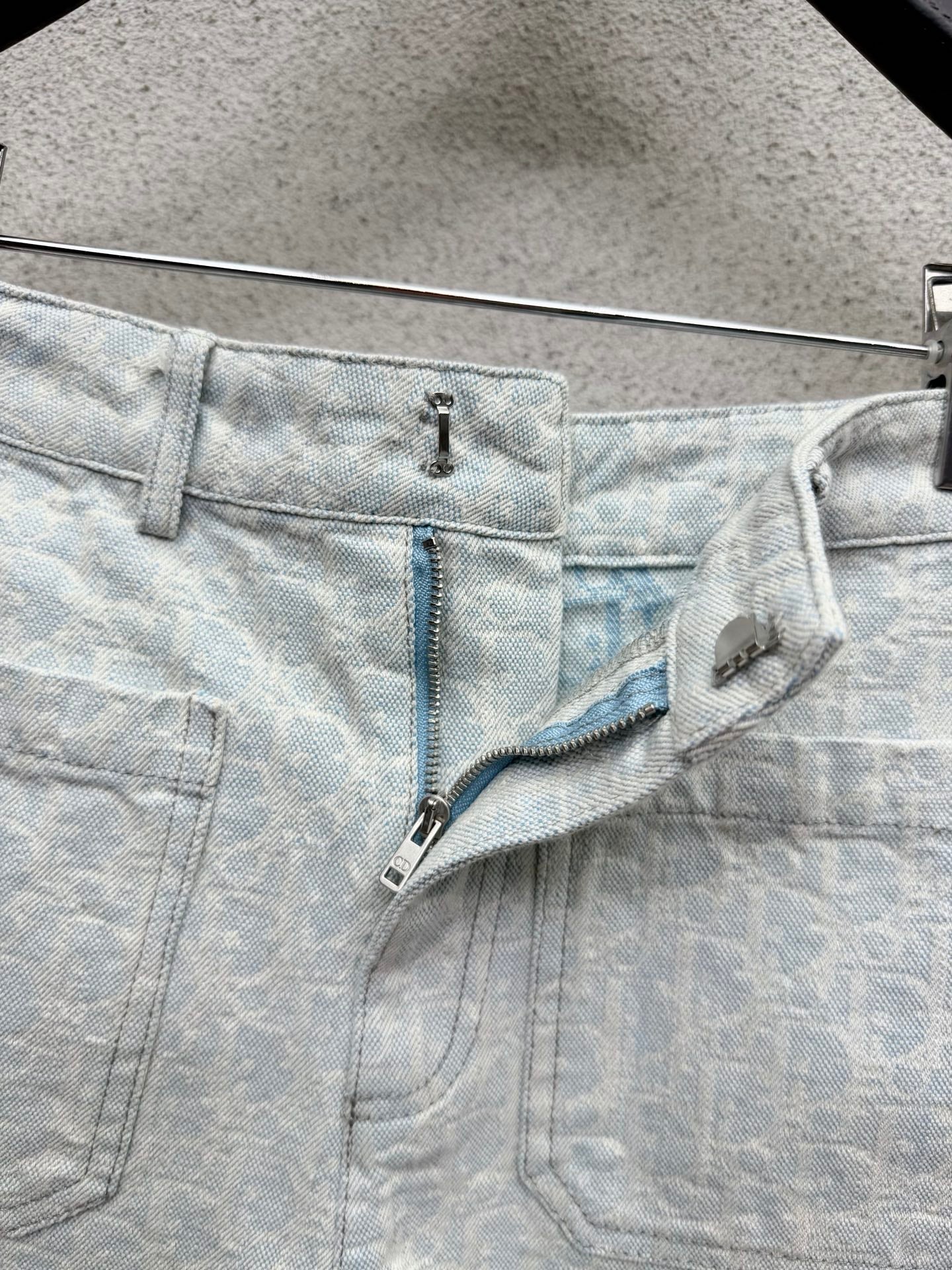 Dior 2026 Demin Jean Short Light Blue Cotton 400978