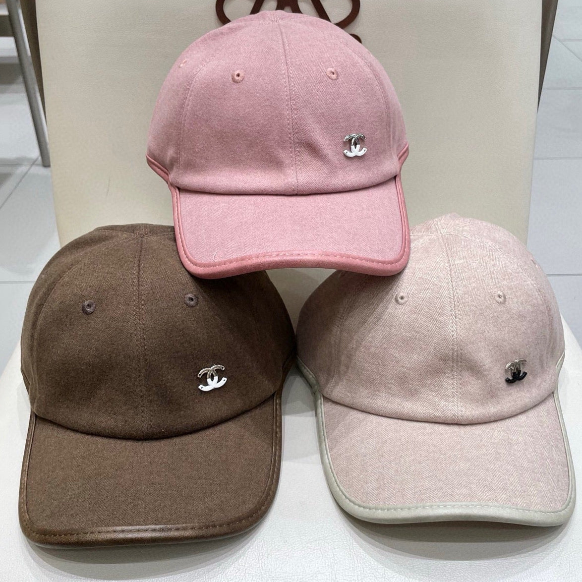 Chanel Felt Baseball Cap Hat 491964